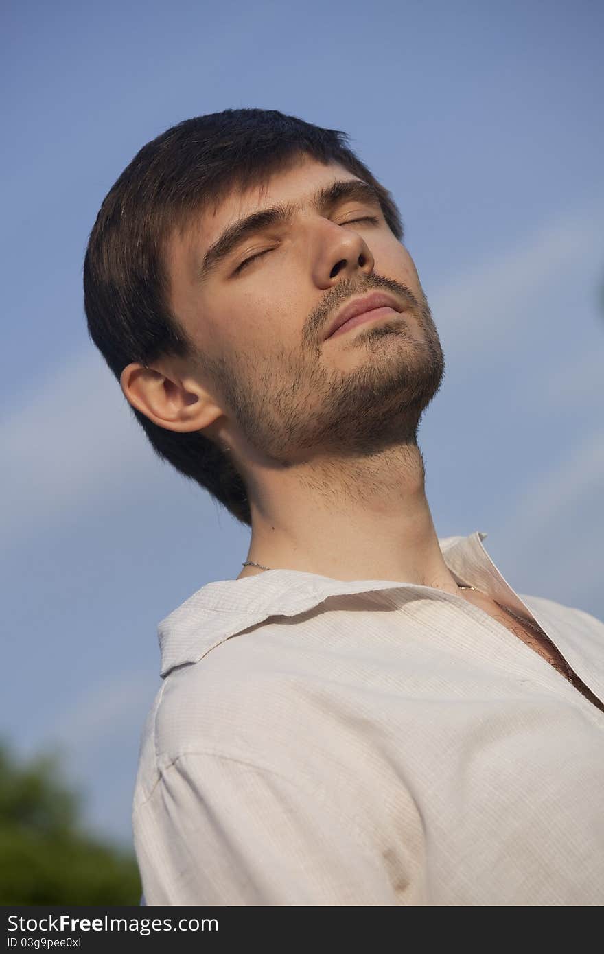 Man enjoying sunset