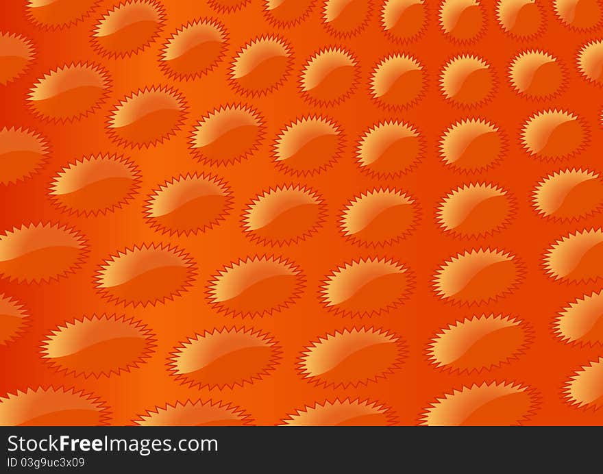 Abstract orange background with stars. Abstract orange background with stars.