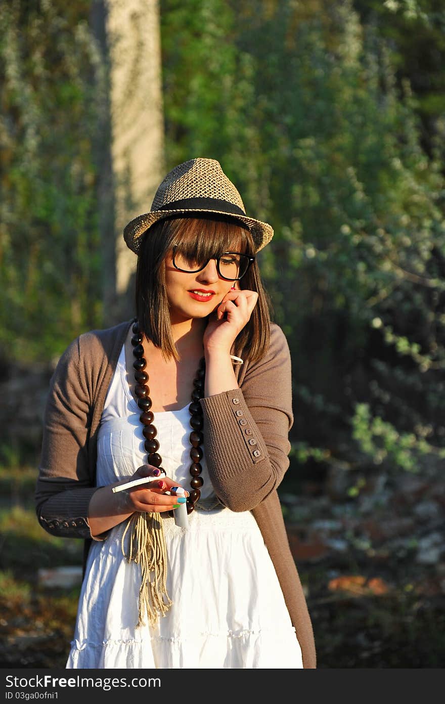 Woman Talking On Mobile