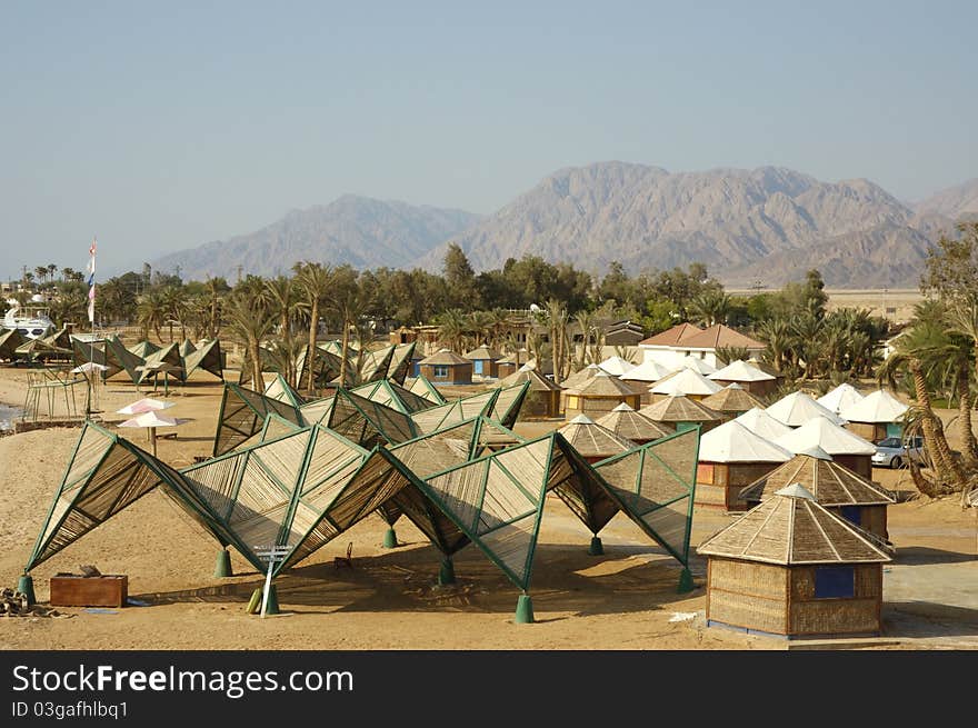 Tourist bungalows in Sinai.