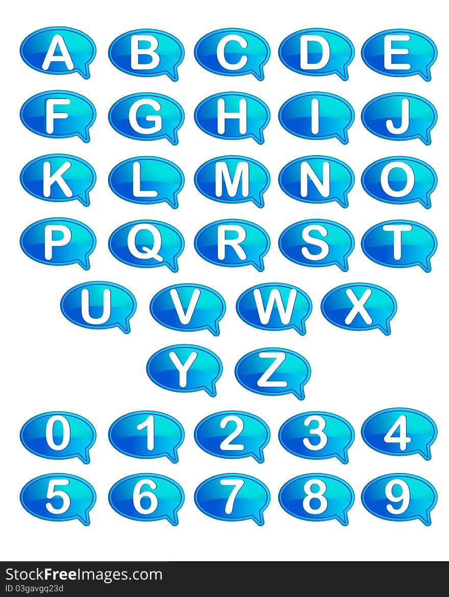 Set of Alphabet and Number