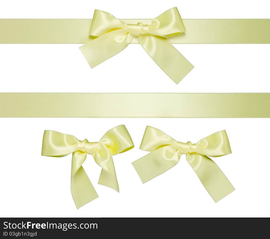 Yellow multiple ribbons with bow