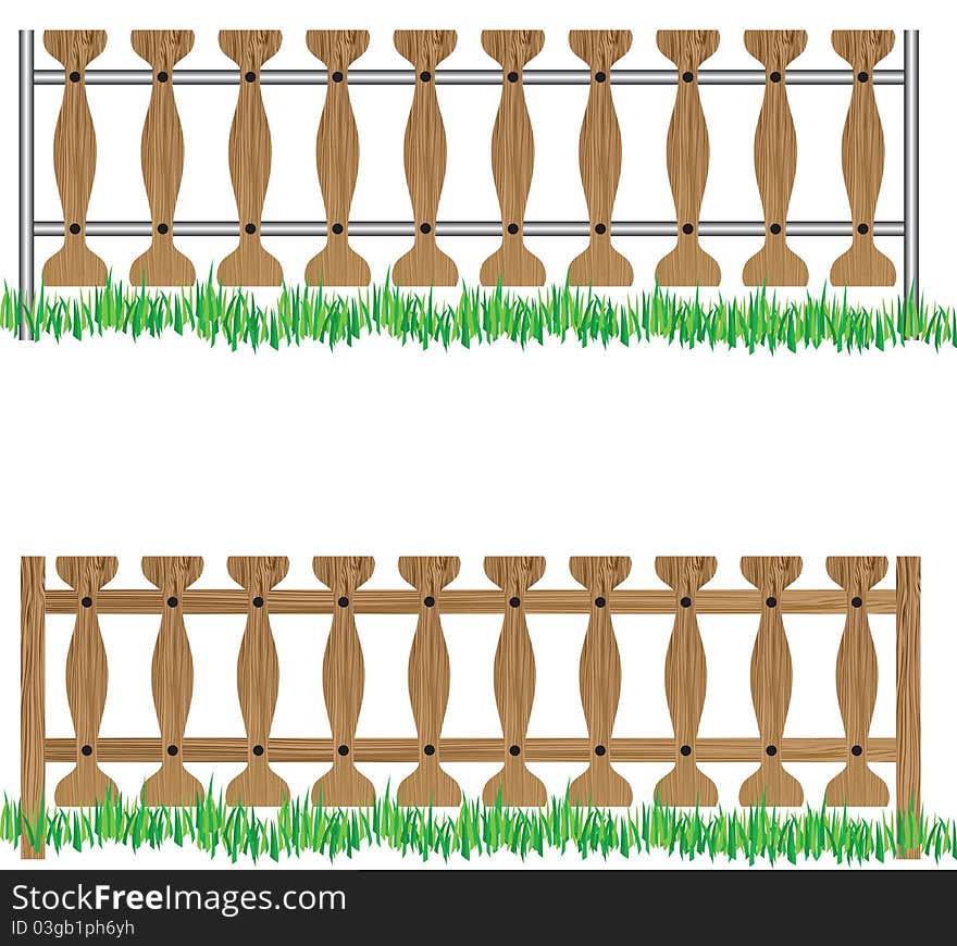 Fences metal wood territory grass