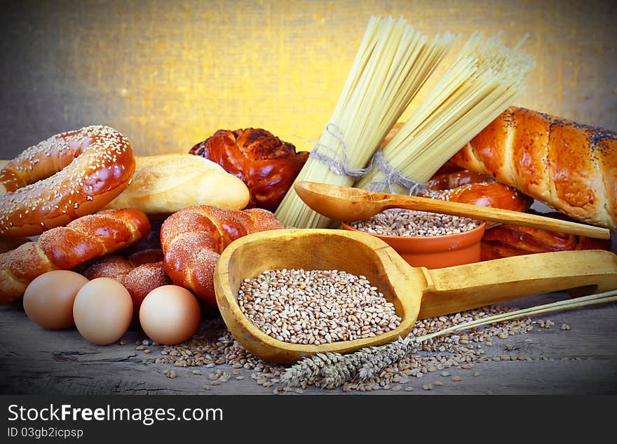 Wheat bread with a close-up