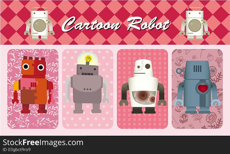 Cartoon Robot Card