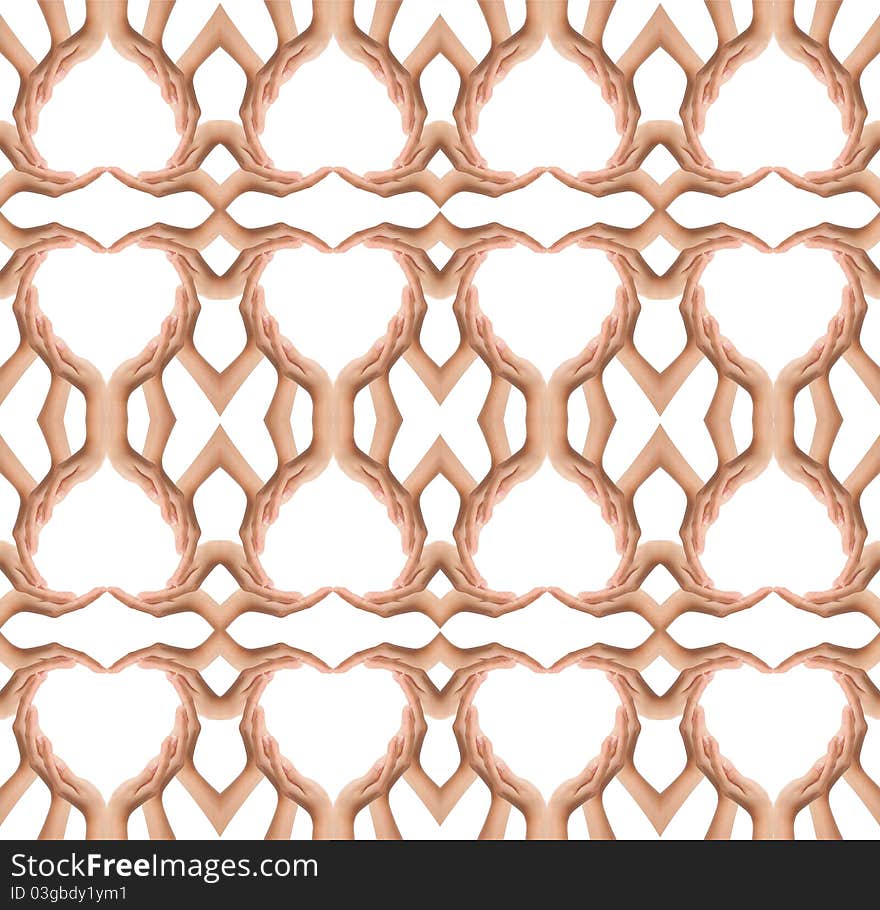 Hands make heart shape background