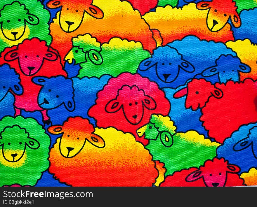 Colorful Sheeps use for background. Colorful Sheeps use for background