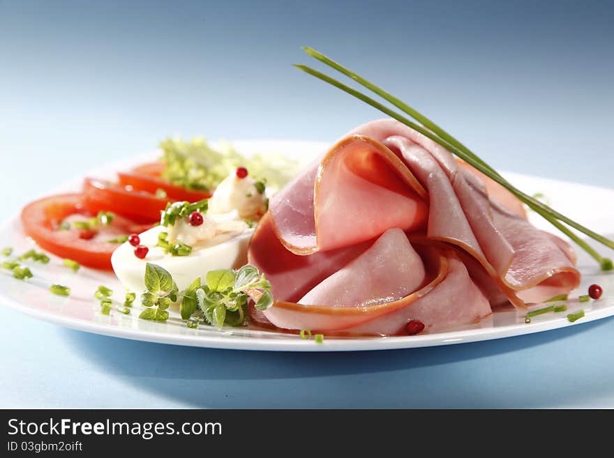 Very tasty ham with eggs. Very tasty ham with eggs