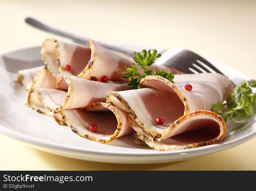 Sliced ham