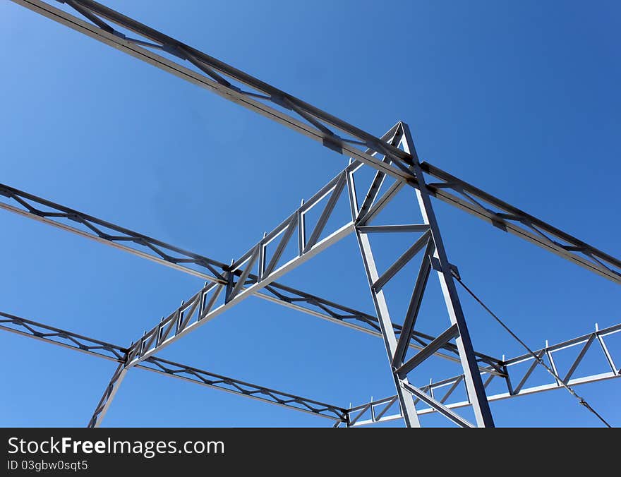 A typical steel structure for a new auditorium shed