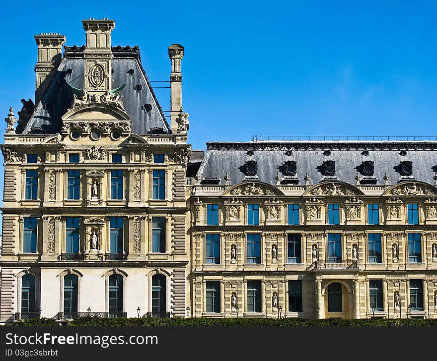 Beautiful View Of Louvre Palace In Paris