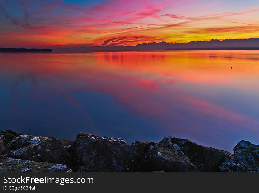 An interesting colors of early morning sky. An interesting colors of early morning sky