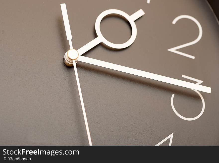 Wall clock on the white background