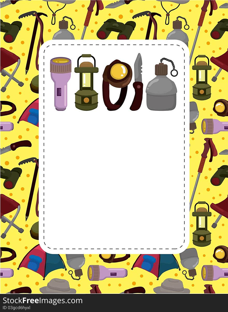 Cartoon climb equipment card