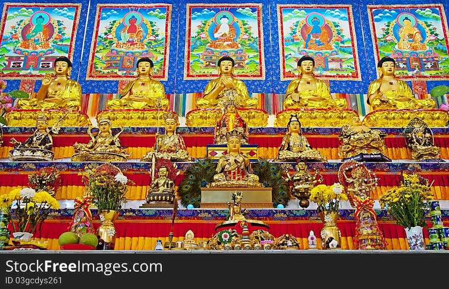 The Altar of Vihara Vajra Temple