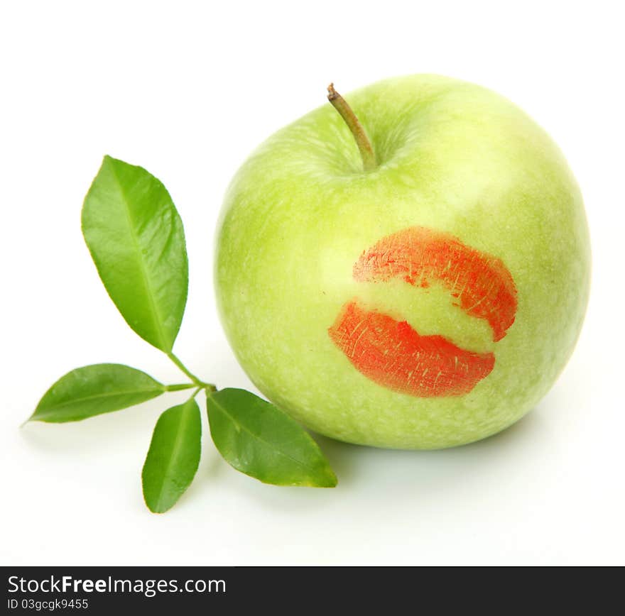 Ripe fruit on a white background