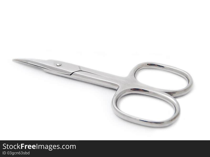 Manicure scissors isolated on white