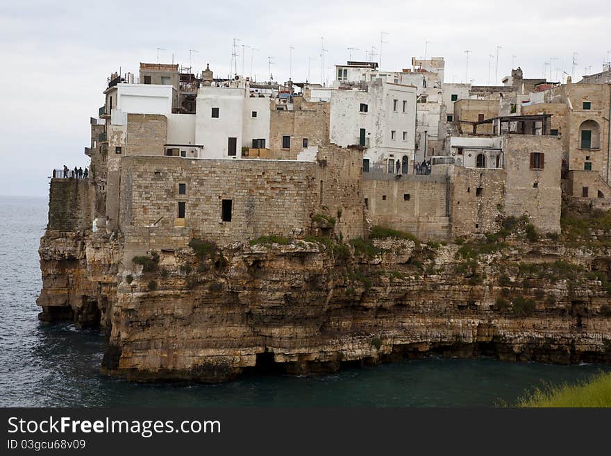 A old harbour in the south of italy