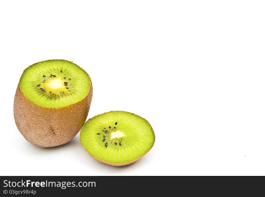 Single Kiwi fruit sliced & ready to eat. Single Kiwi fruit sliced & ready to eat