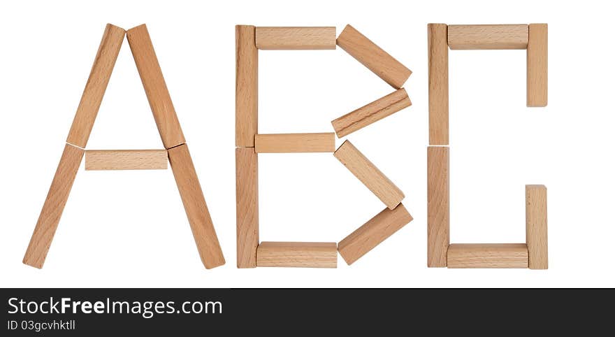 Wooden blocks - ABC