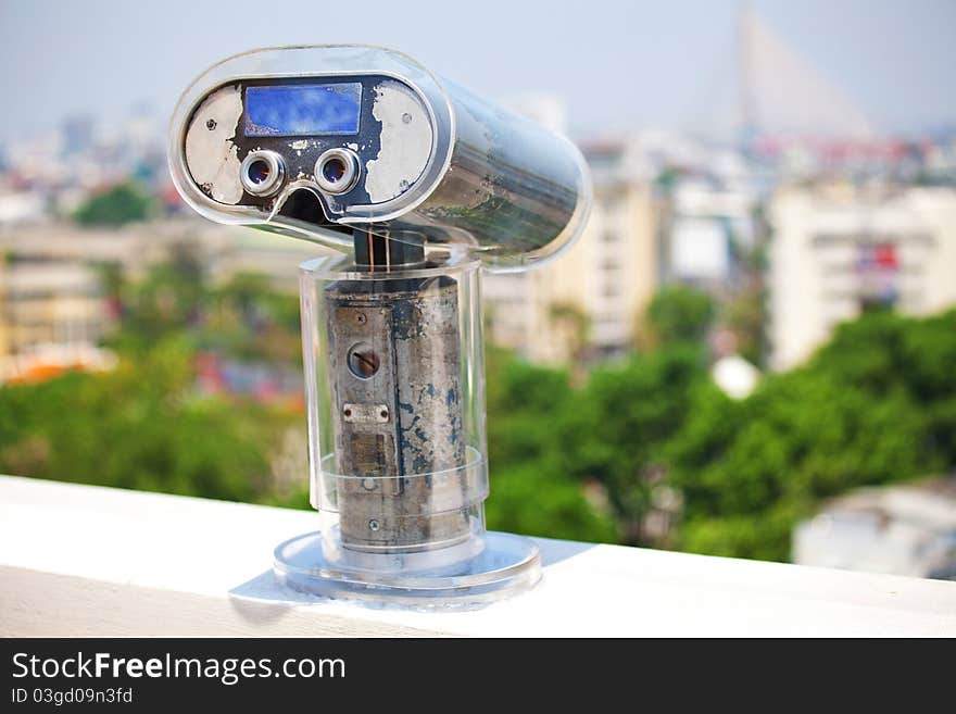 Binoculars Overlooking