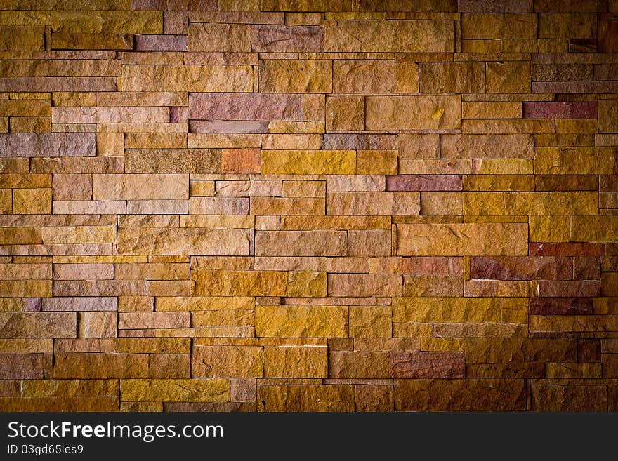 Modern brick stone wall