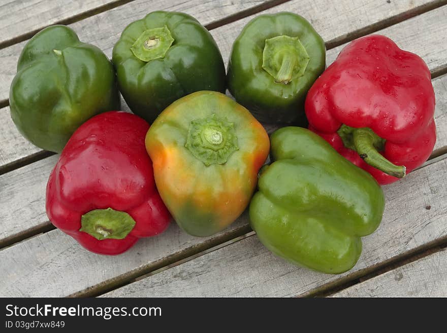 Freshly Picked Sweet Peppers