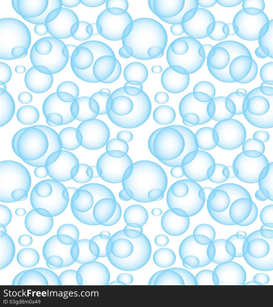 Blue soap bubbles