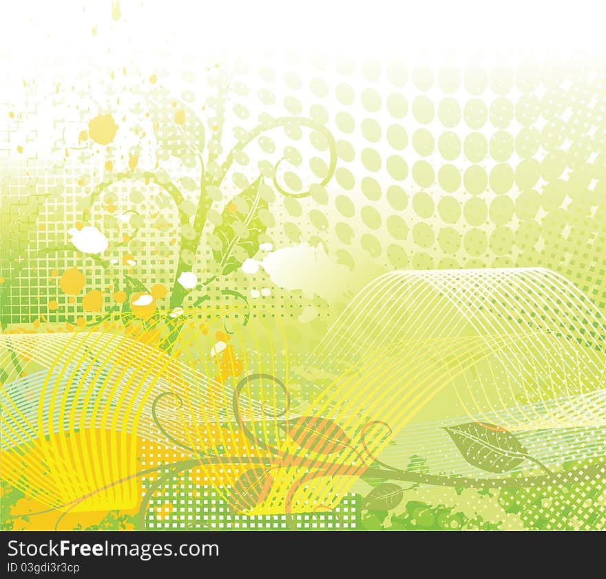 Abstract floral background. Vector illustration.