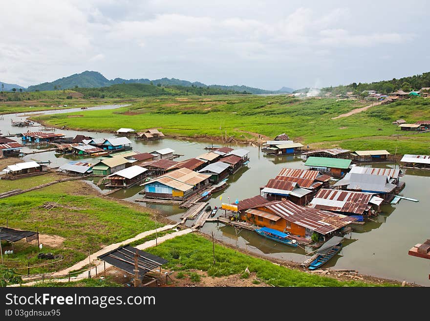 Landscape Of Houseboats