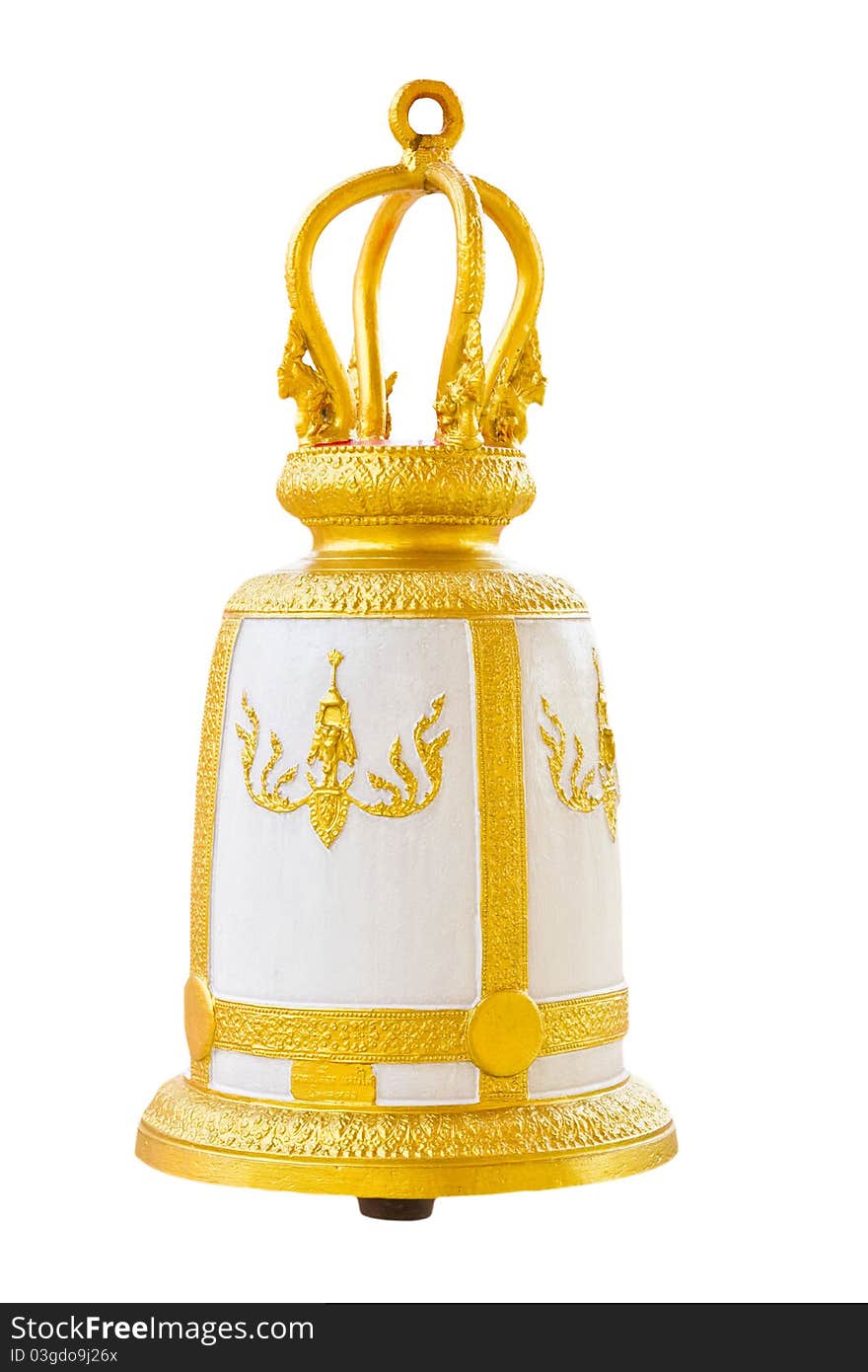 Beautiful thai bell on isolated background