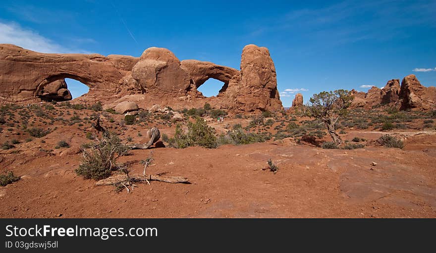 South and North Windows in Arches National Park