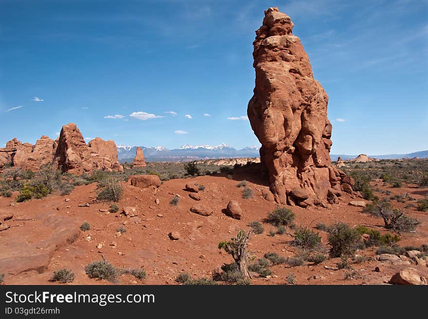 Rock formations in Arches National Park