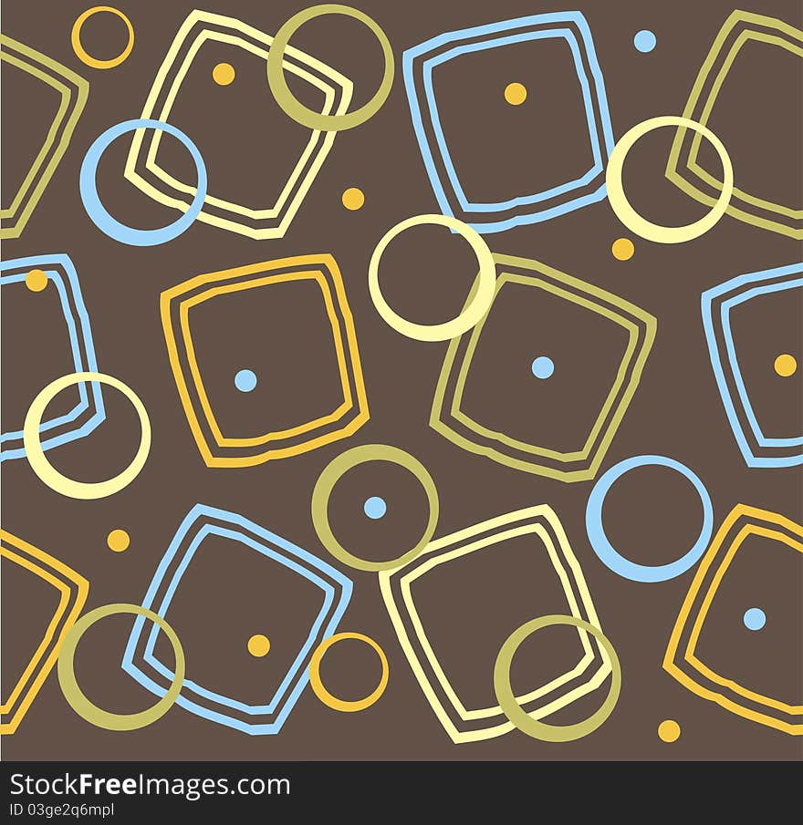 Retro seamless pattern in vector