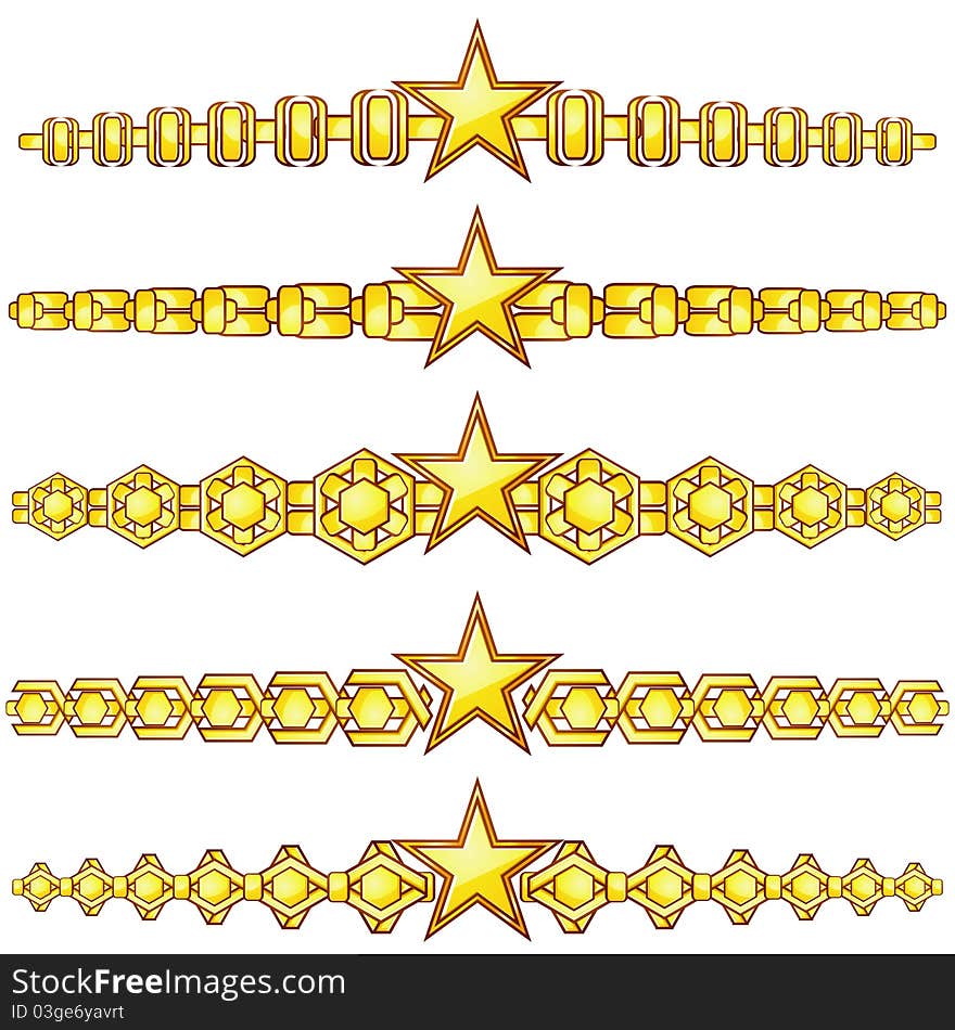 Gold Dividers With Star