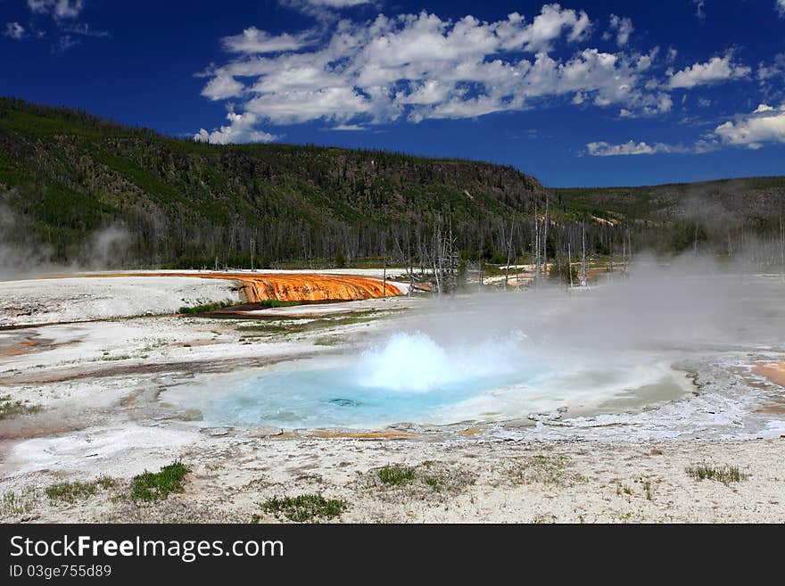 Black Sand Basin Scenic Area in South Yellowstone National Park.