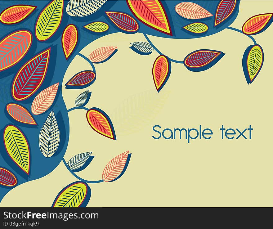 Light  background with multicolor leafs. Light  background with multicolor leafs