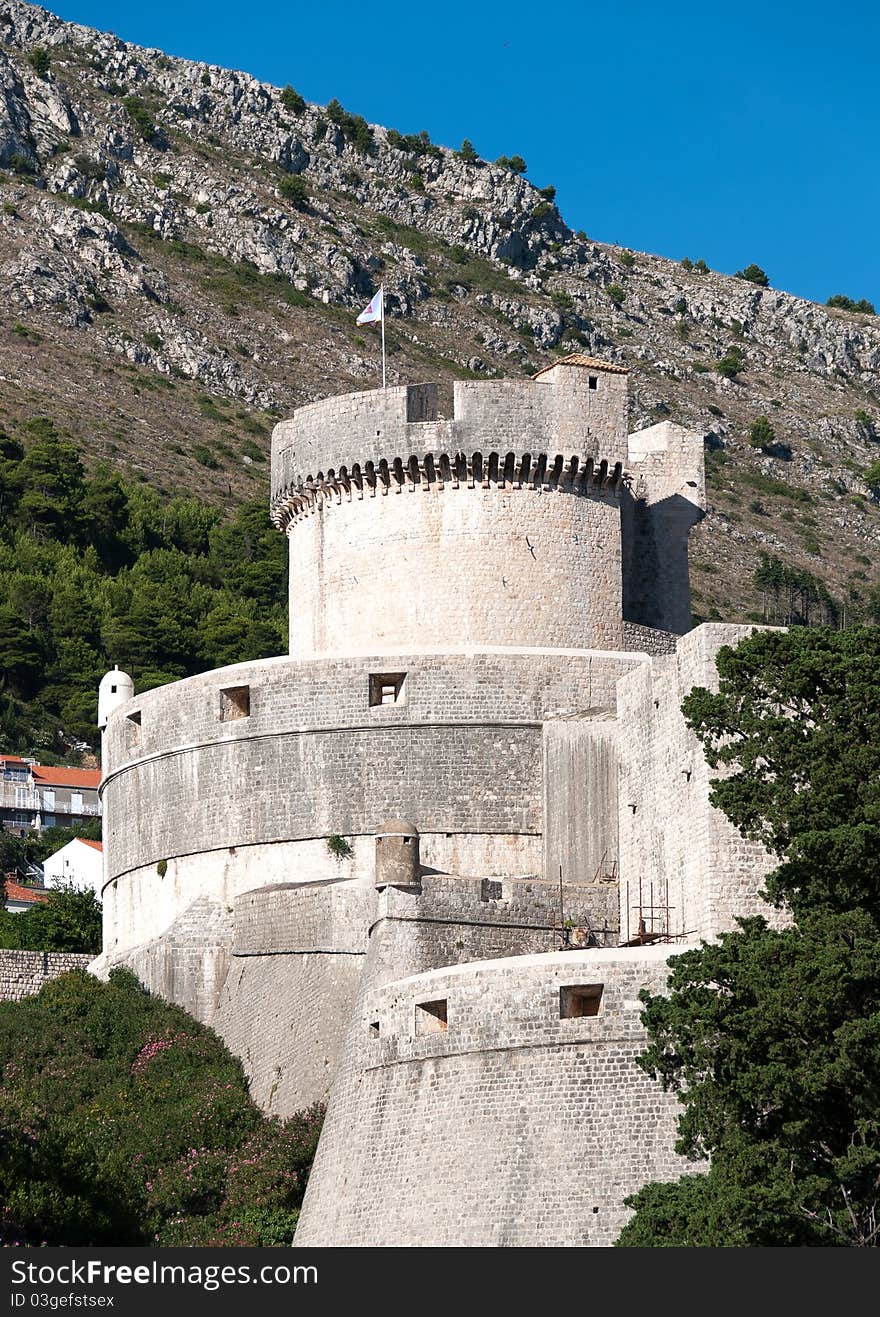 Walls Of Dubrovnik In Croatia