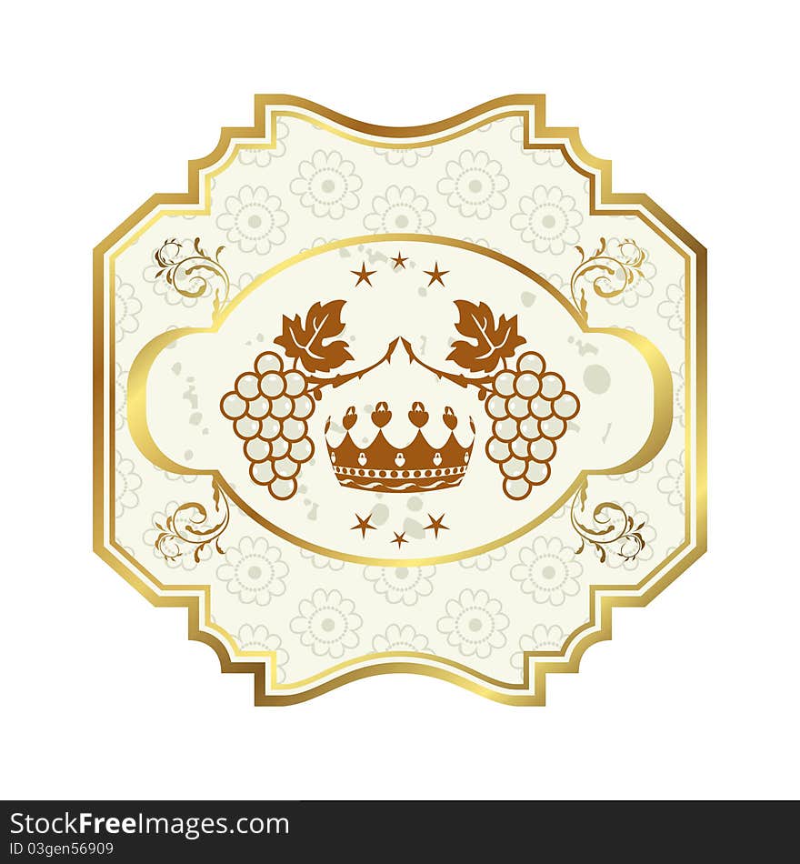 Illustration retro frame label for design packing - vector