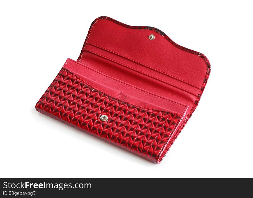 Red Open Change Purse