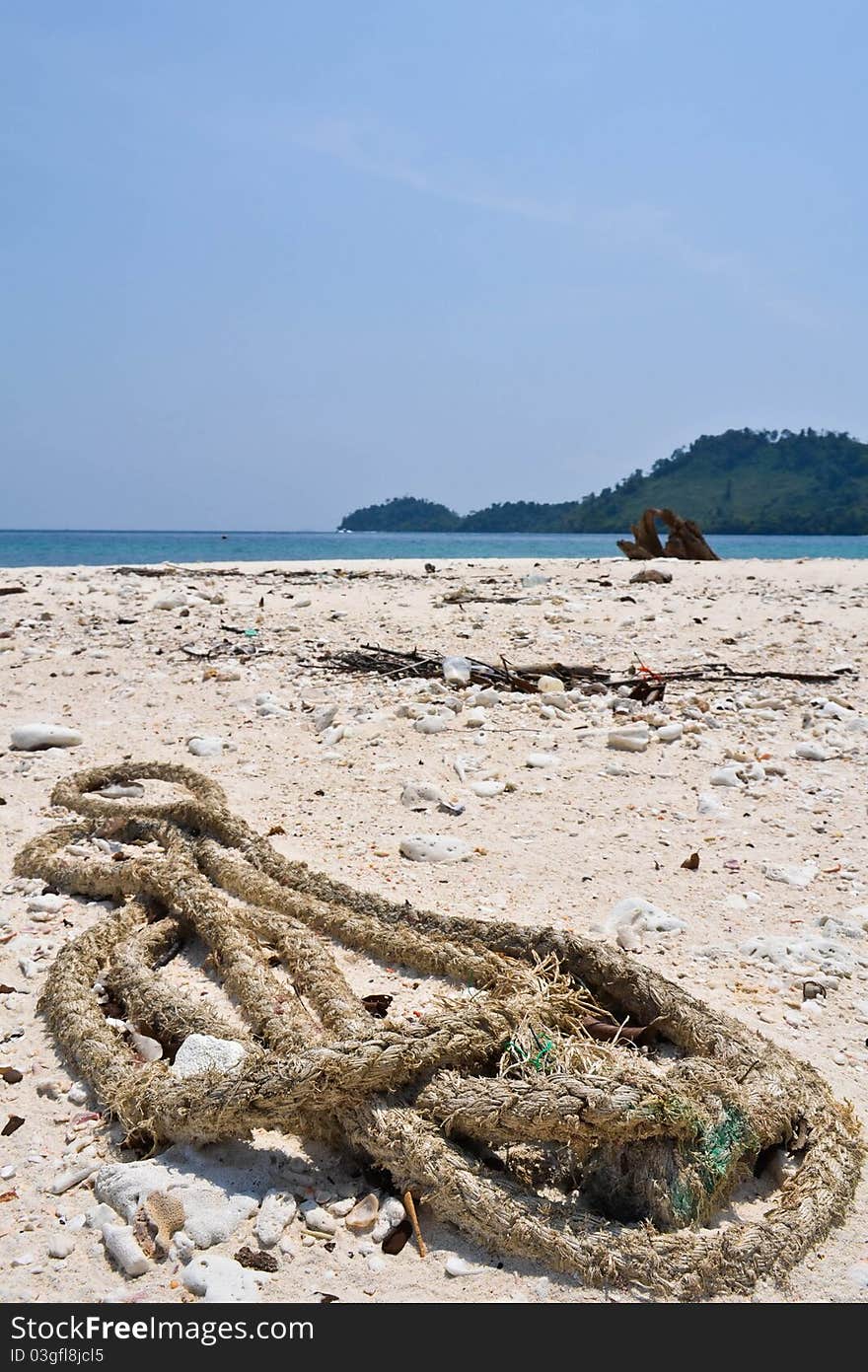 Sea and Rope on thailand. Sea and Rope on thailand