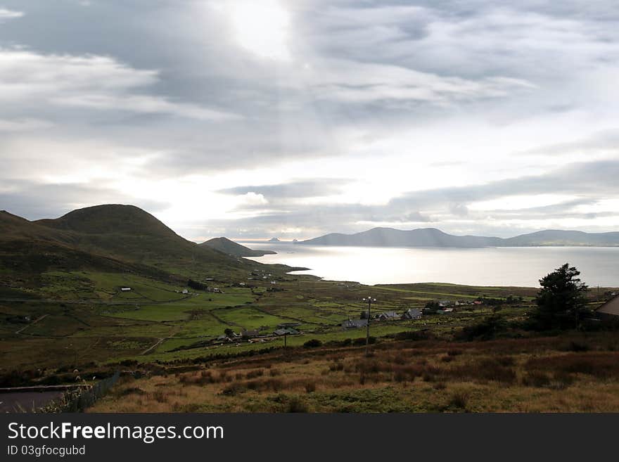 View of skellig rocks