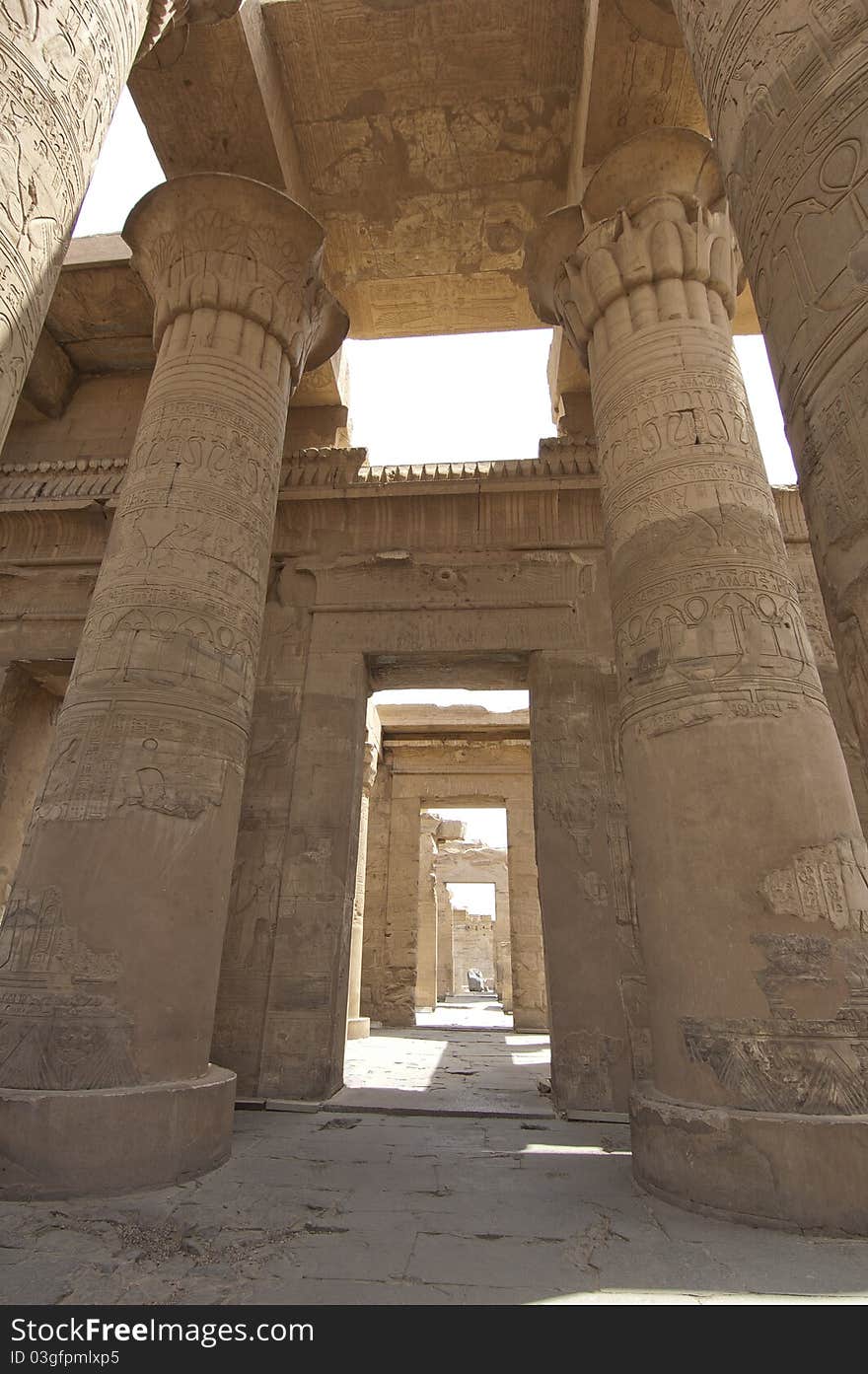 Columns in the Temple of Kom Ombo