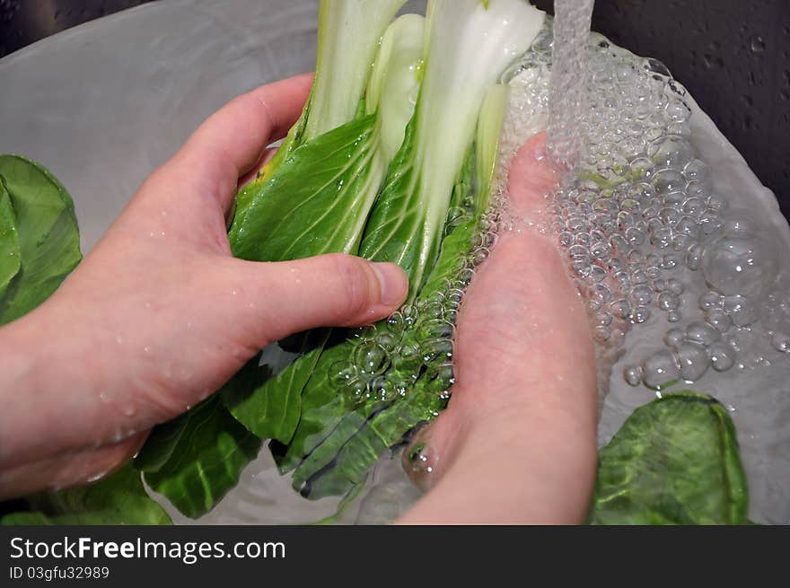 Washing vegetable