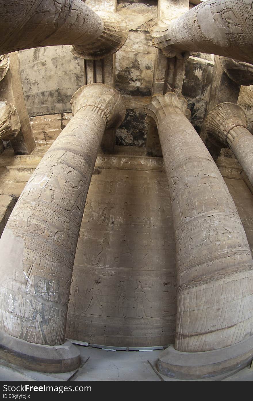 Columns In The Temple Of Edfu