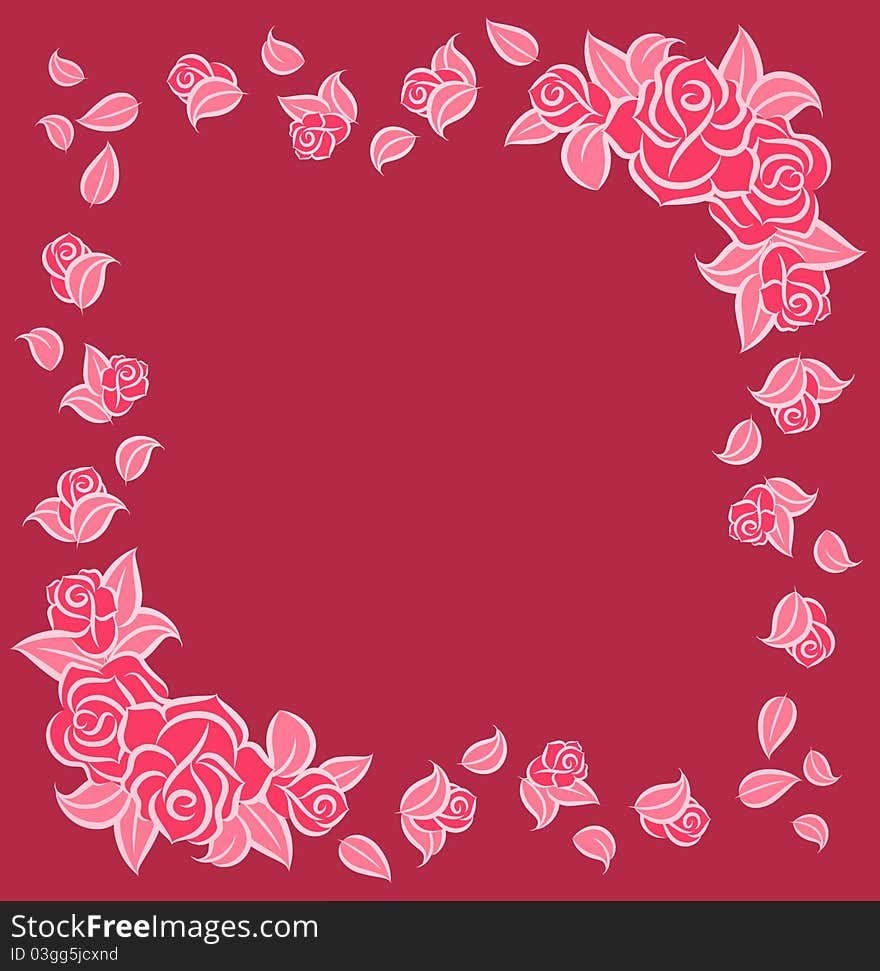 Background With Beautiful Roses.