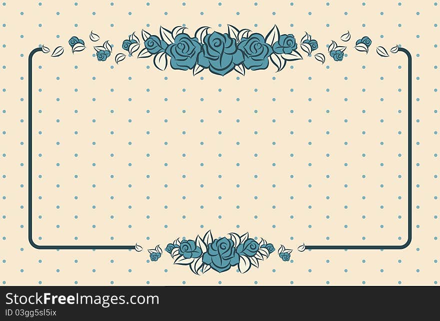 Background with beautiful roses.illustration for a design