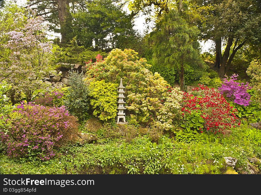 Japanese garden in Powerscourt garden center, Ireland