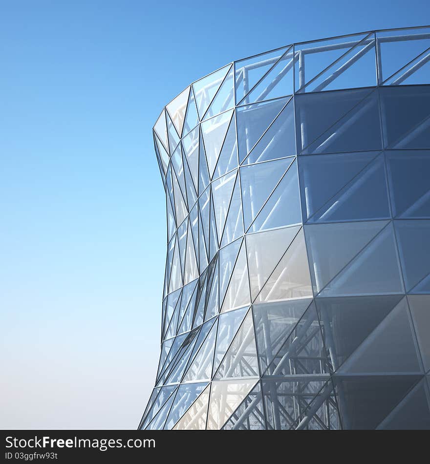 Abstract architecture of the wall, the image of a business building. Abstract architecture of the wall, the image of a business building