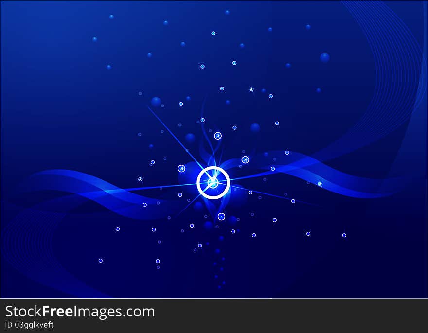 Abstract blue vector background with light effect. Abstract blue vector background with light effect